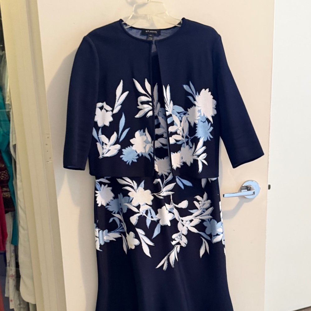 St john crop blazer with matching dress